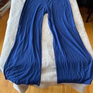 Kettlewell Blue Wide-Leg Pants jersey palazzo size large